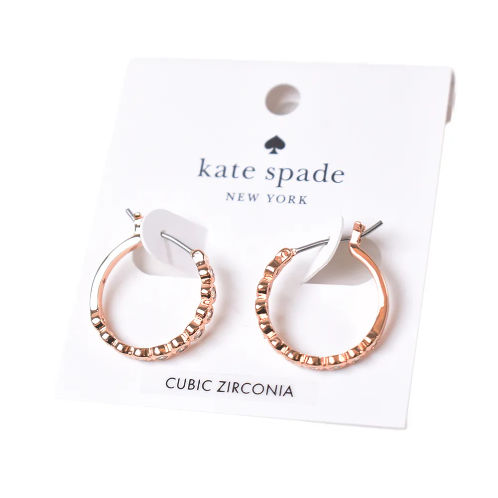KATE SPADE 全圓擁抱針式耳環-銀色 歷史價格詳細信息
