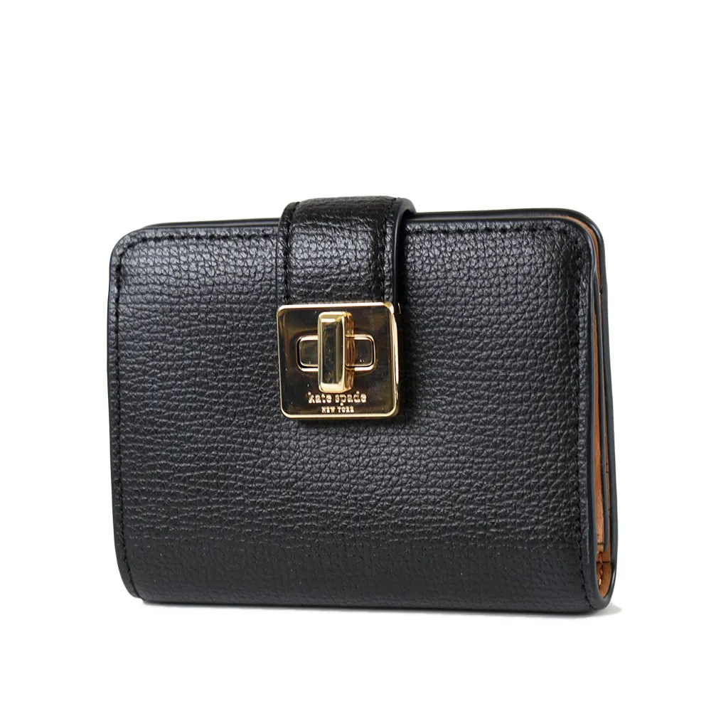 KATE SPADE Phoebe 粒面皮革旋鈕釦手提/斜背二用包-黑色 歷史價格詳細信息