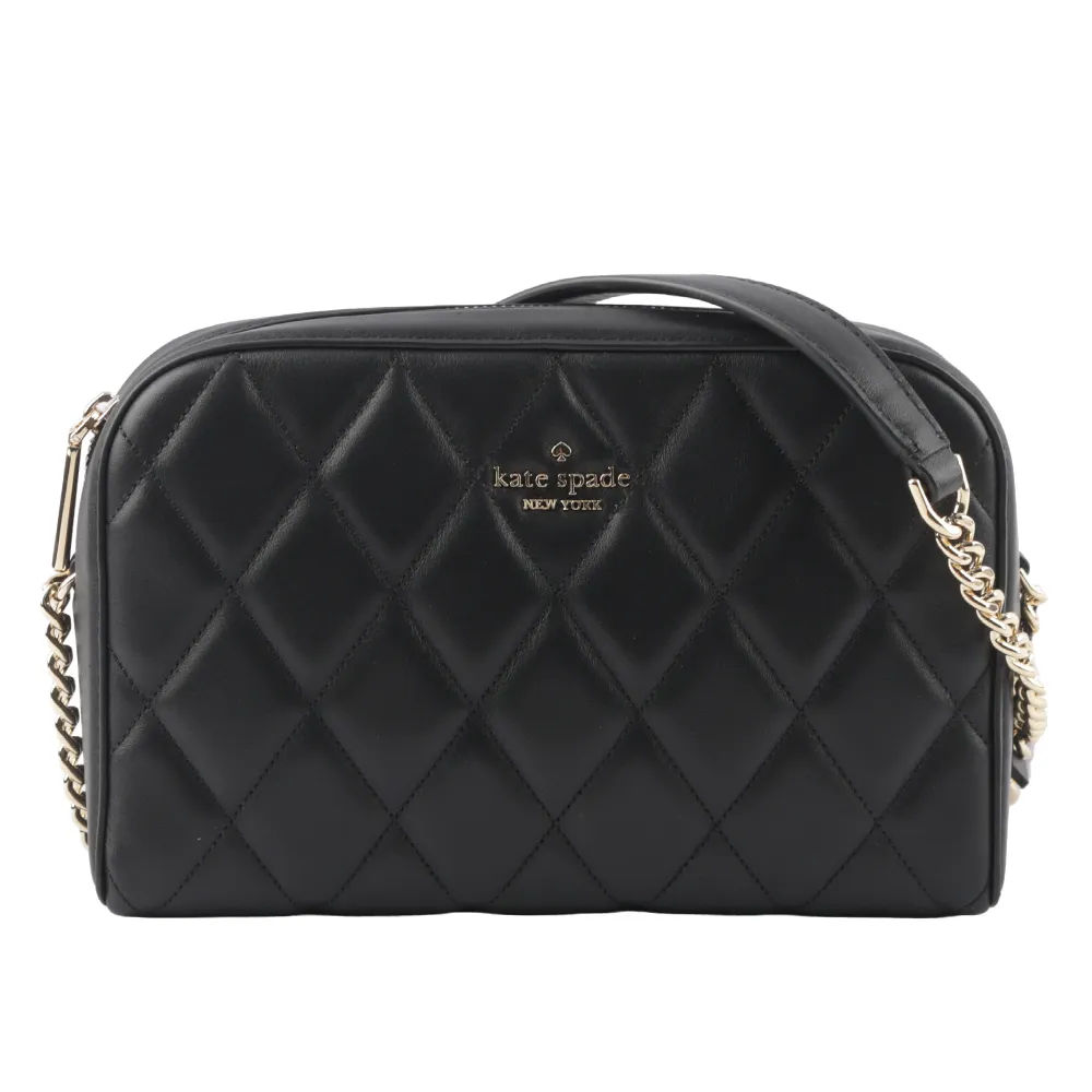 Kate Spade carey 小香菱格拉鍊斜背包-黑 歷史價格詳細信息