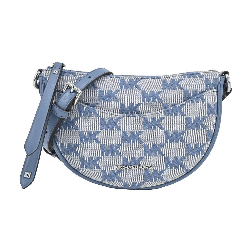 Michael Kors Dover 金字滿版塗層帆布拉鍊中款直式斜背包(咖啡色) 35F1GTVC2B BROWN 歷史價格詳細信息