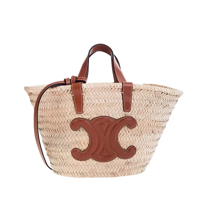 CELINE 新款TRIOMPHE 帆布凱旋門LOGO金釦對折短夾 (米棕色) 歷史價格詳細信息