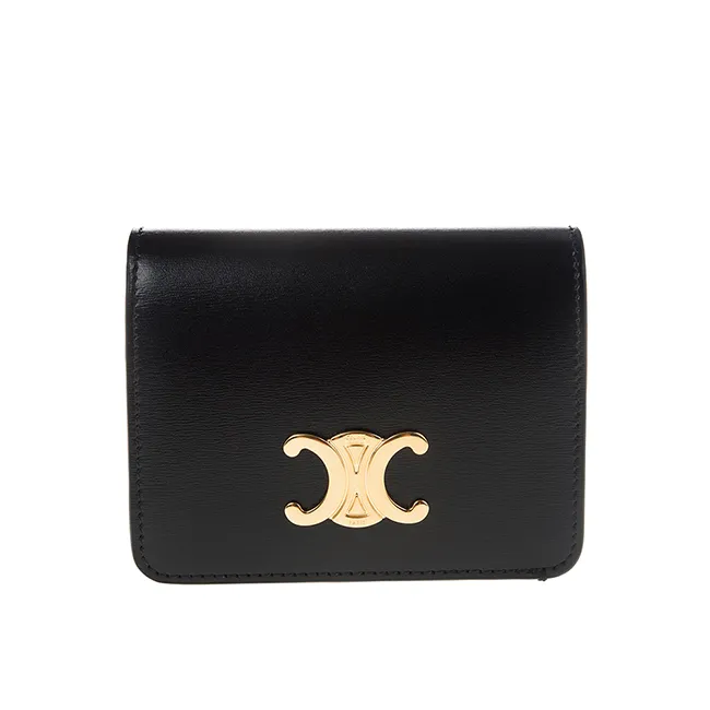 Celine 亮面小牛皮中型Triomphe凱旋門包  石灰奶白色 歷史價格詳細信息