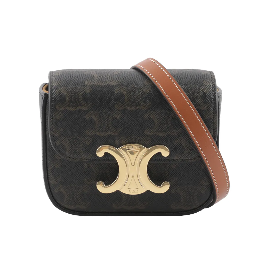 CELINE TRIOMPHE 帆布對開8卡短夾(黑色) 10B652BQB.38NO 歷史價格詳細信息