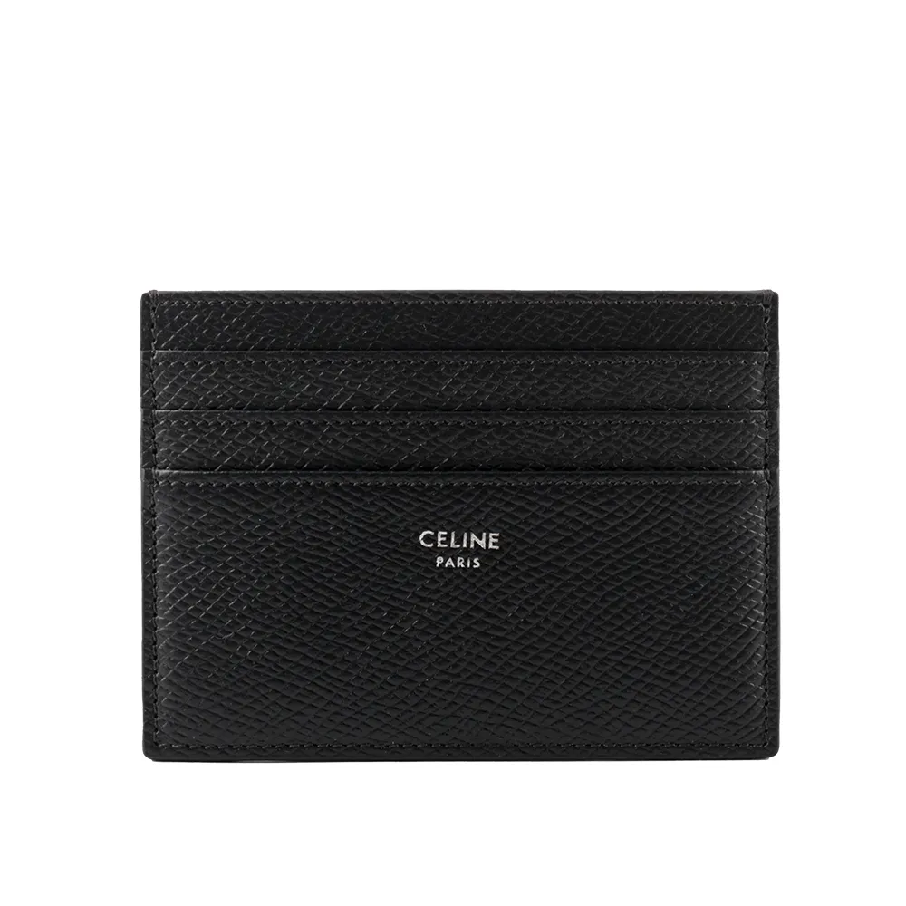 CELINE 燙銀LOGO簡約防刮隨身卡片夾.炭灰 歷史價格詳細信息