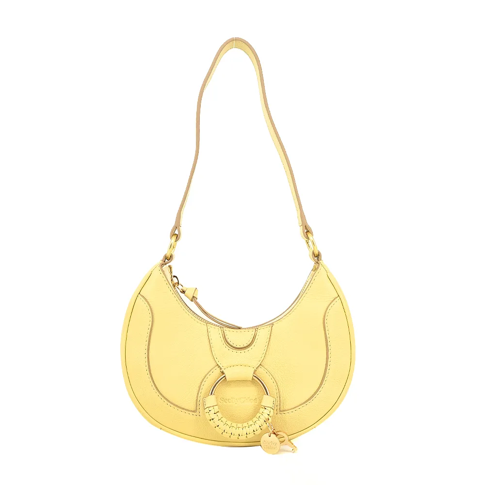 SEE BY CHLOE HANA羊皮拼麂皮半月肩背包(棕色) 歷史價格詳細信息