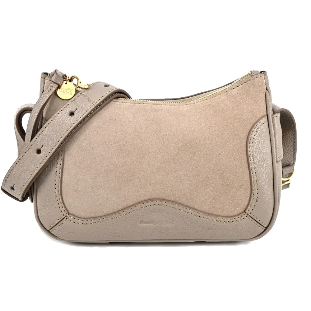 SEE BY CHLOE Hana麂皮拼接牛皮 hobo流浪包(黑色) 歷史價格詳細信息