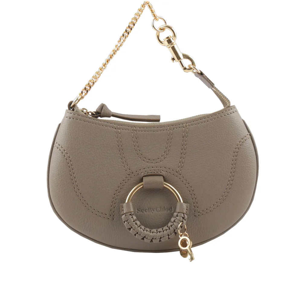 SEE BY CHLOE Hana山羊皮串珠環飾馬鞍斜背包(棕色) 歷史價格詳細信息