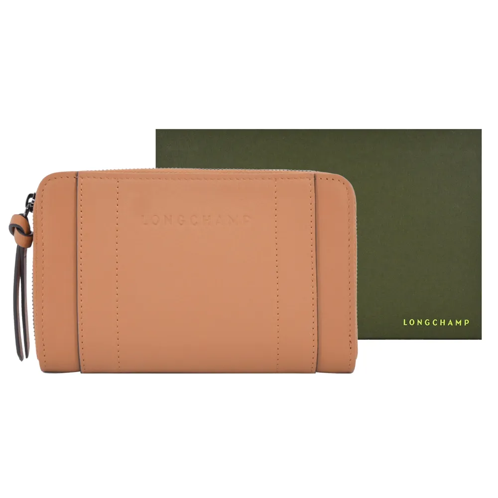 LONGCHAMP 3D 全新 s 皮革斜背手拿包 赭黃色 歷史價格詳細信息