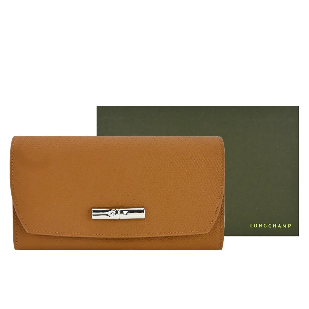 LONGCHAMP ROSEAU卵石紋牛皮翻蓋長夾(紅) 歷史價格詳細信息