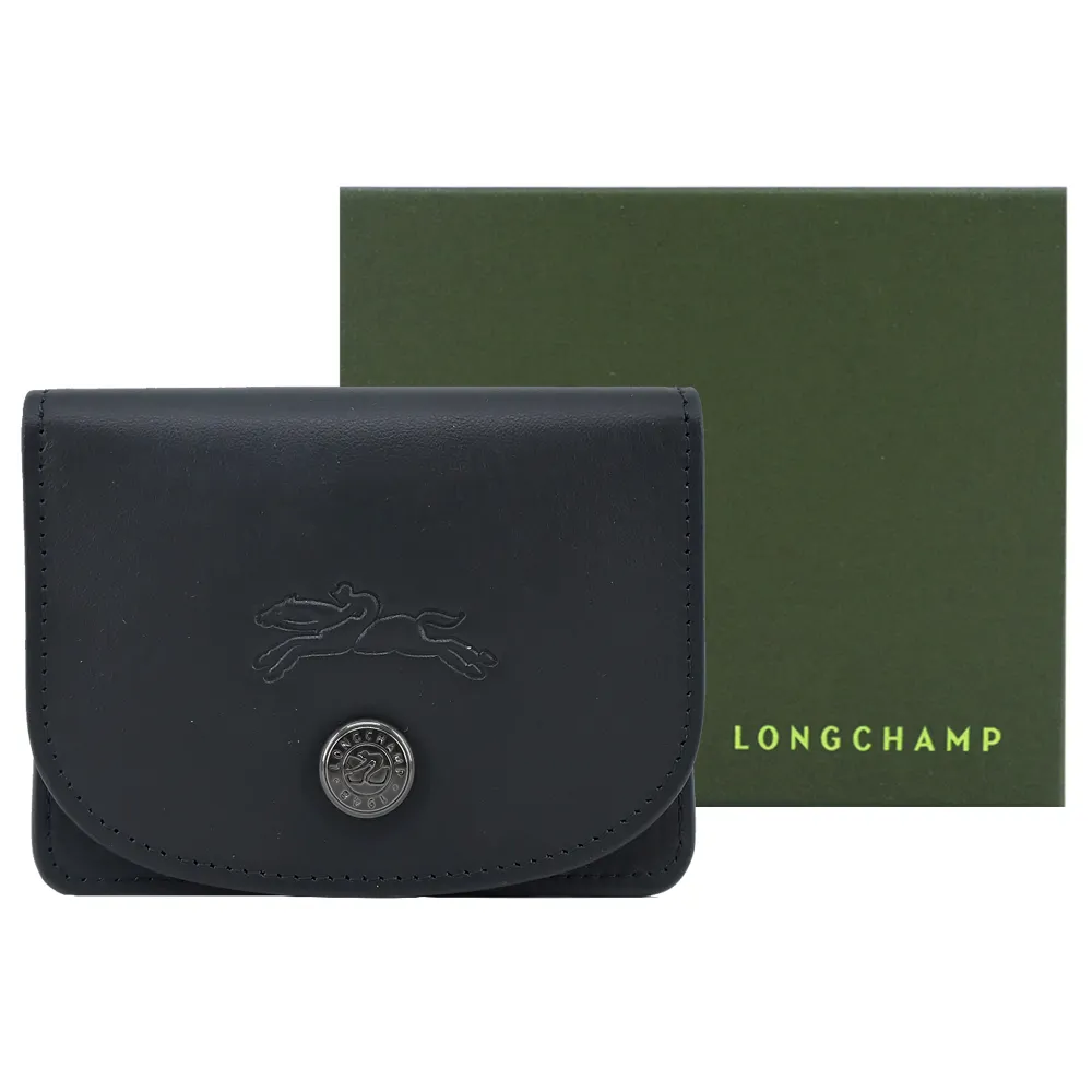 LONGCHAMP LE PLIAGE XTRA系列牛皮翻蓋名片夾(黑) 歷史價格詳細信息