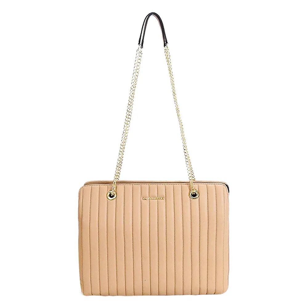 LA BAGAGERIE OSIER 皮革鍊帶扁斜背包(米) 歷史價格詳細信息