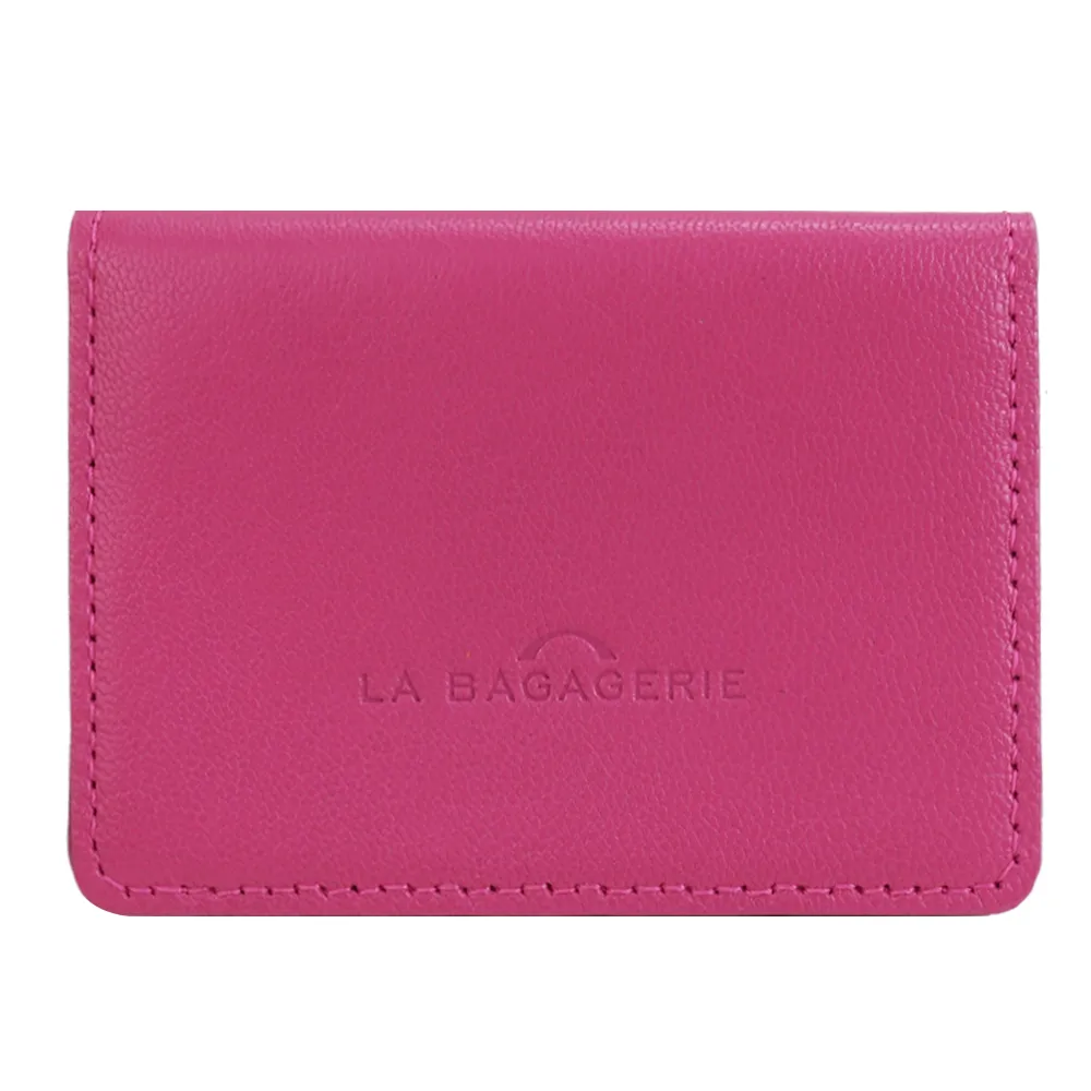 LA BAGAGERIE 全牛皮雙折翻蓋短夾(桃紅) 歷史價格詳細信息