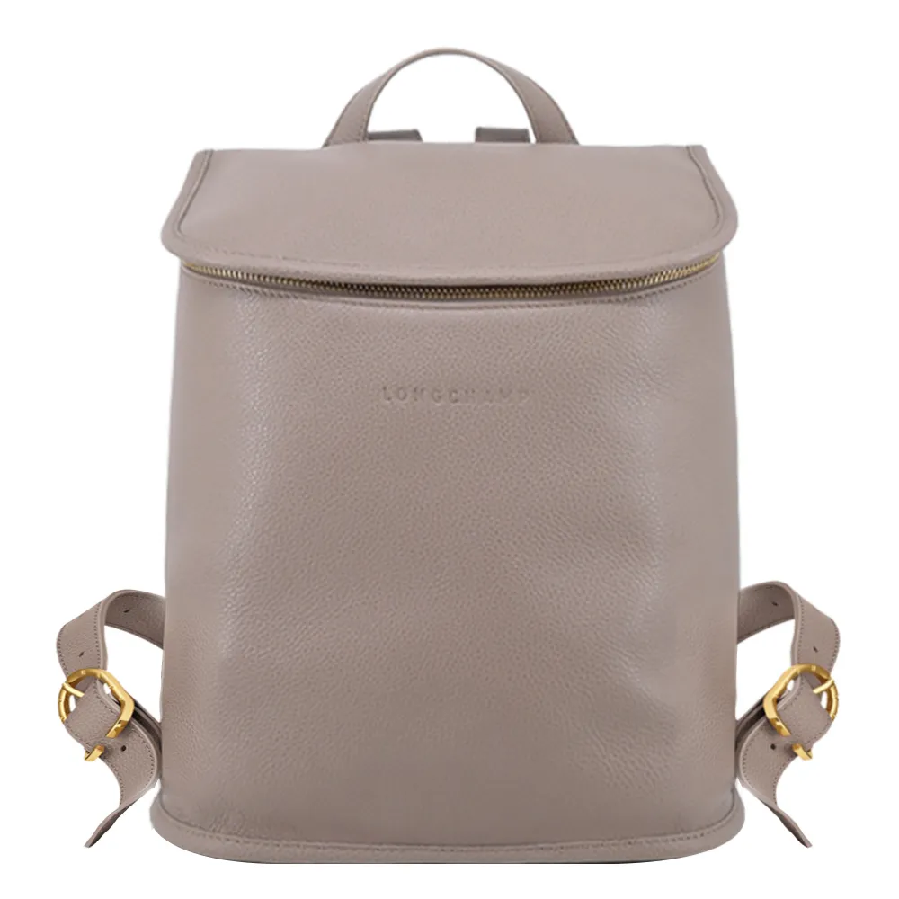 LONGCHAMP LE FOULONNÉ系列氈製羊毛寬背帶翻蓋斜背包(中/黑) 歷史價格詳細信息