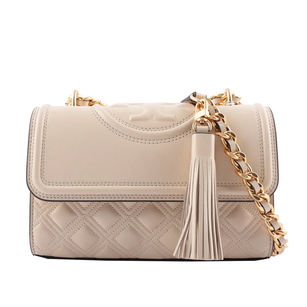 TORY BURCH Fleming 縫線納帕皮革小款三折短夾(黑色) 156558 001 歷史價格詳細信息