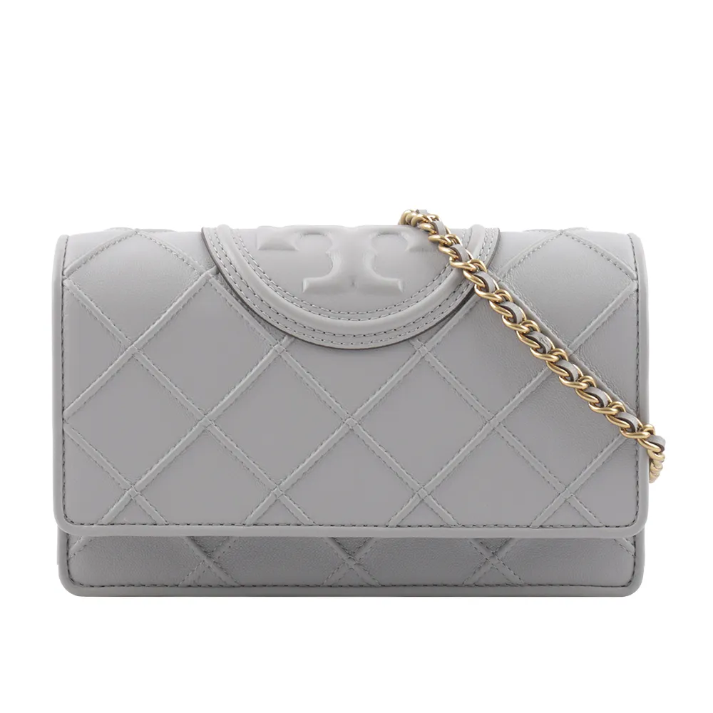 TORY BURCH FLEMING 菱格紋手提/斜背兩用束口水桶包-小/奶油白 歷史價格詳細信息