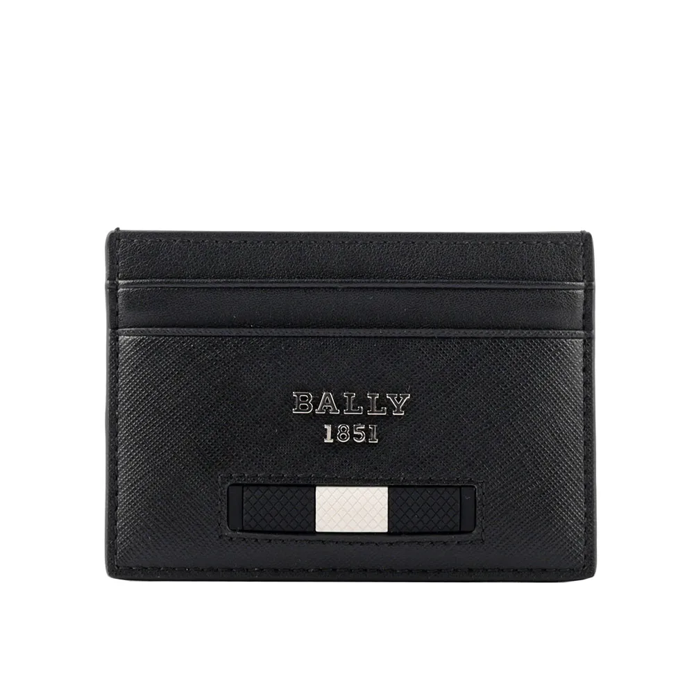 BALLY Bhar 再生牛皮紅白條紋卡片夾(黑色) 6238947 歷史價格詳細信息