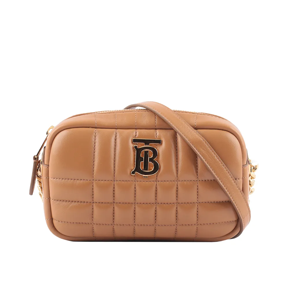 BURBERRY Lola 縫線小羊皮皮夾式鍊包/手拿包(黑色) 8066176 A1189 歷史價格詳細信息