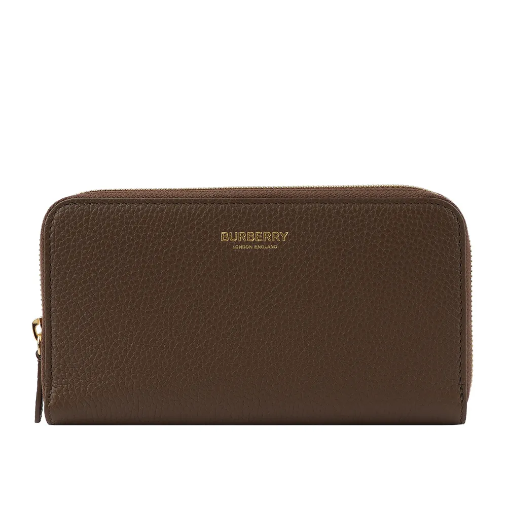 BURBERRY 8084604 燙金LOGO牛皮拉鍊長夾.咖 歷史價格詳細信息