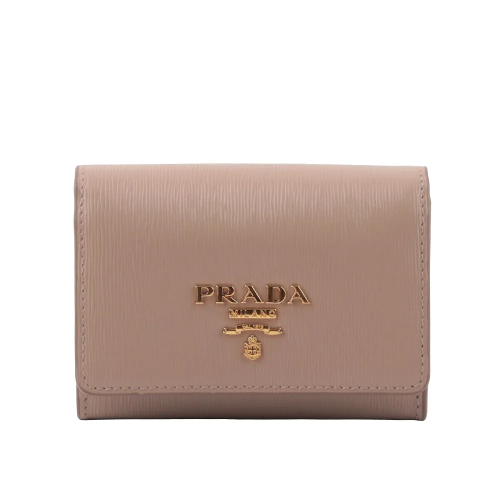 PRADA 浮雕壓印三角牌Logo 防刮皮革對開8卡短夾(黑色) 2MO513 2D1Q F0002 歷史價格詳細信息