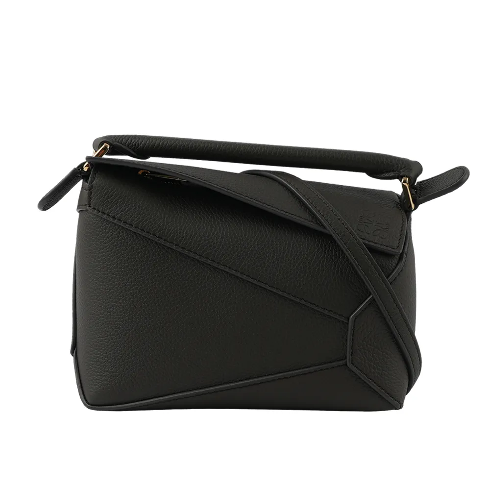 LOEWE Puzzle 拼圖經典小牛皮手提/斜背兩用包(小款)(黑色) A510P60X41 1100 歷史價格詳細信息