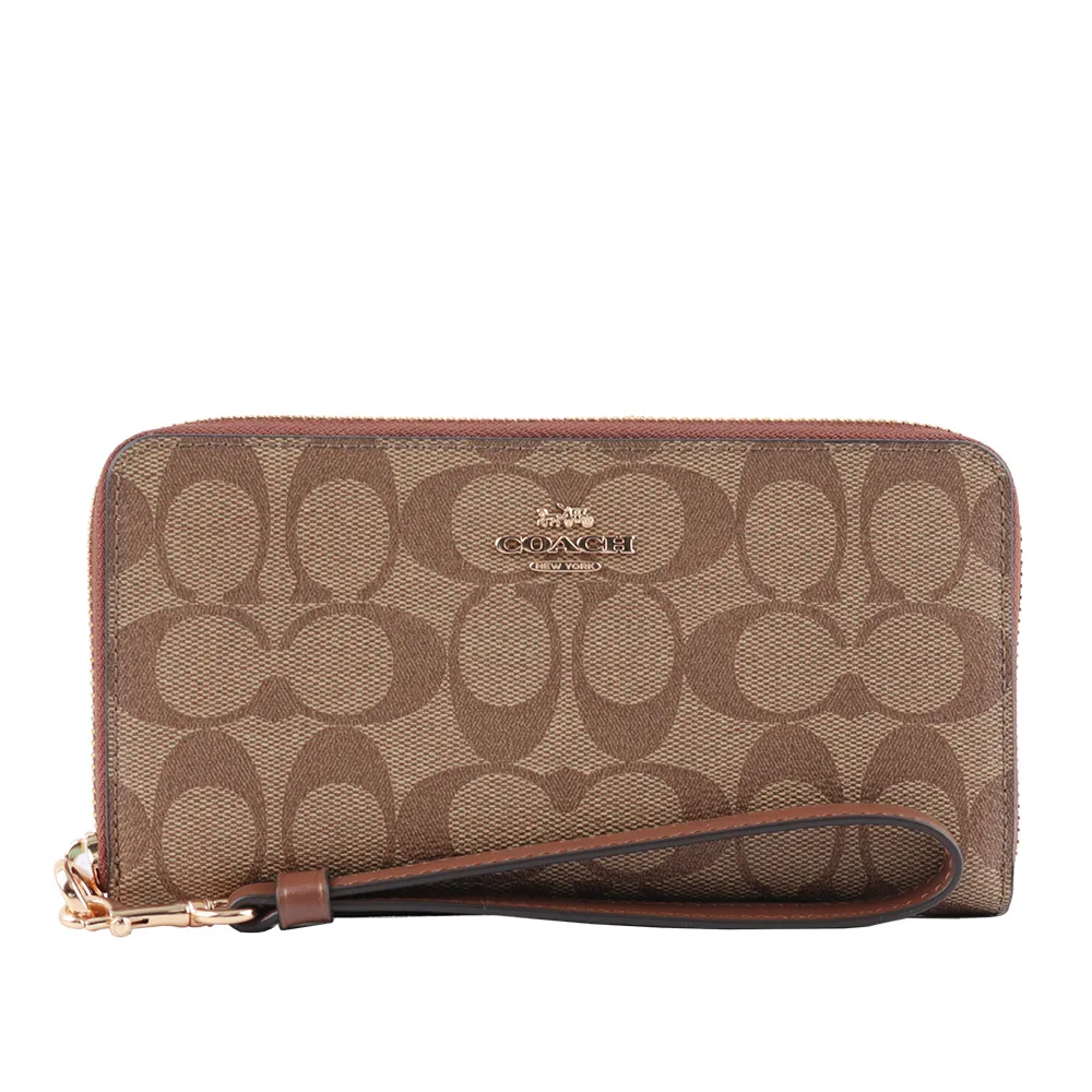 COACH 塗層帆布附可拆提把ㄇ形拉鍊長夾(單寧藍/午夜藍) C4452 SVN2V 歷史價格詳細信息