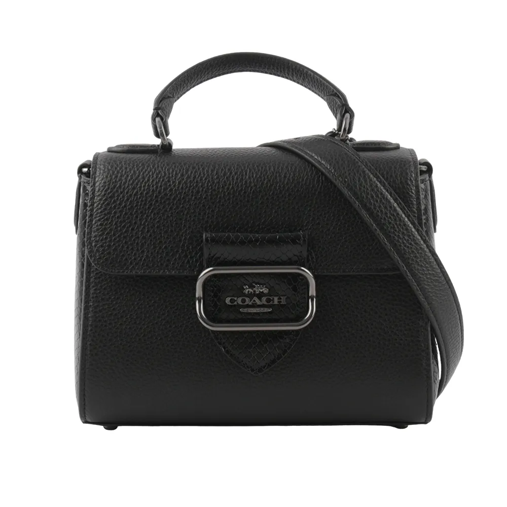 COACH 荔枝皮革方型卡夾拉鍊鍊帶零錢包(黑色) 歷史價格詳細信息