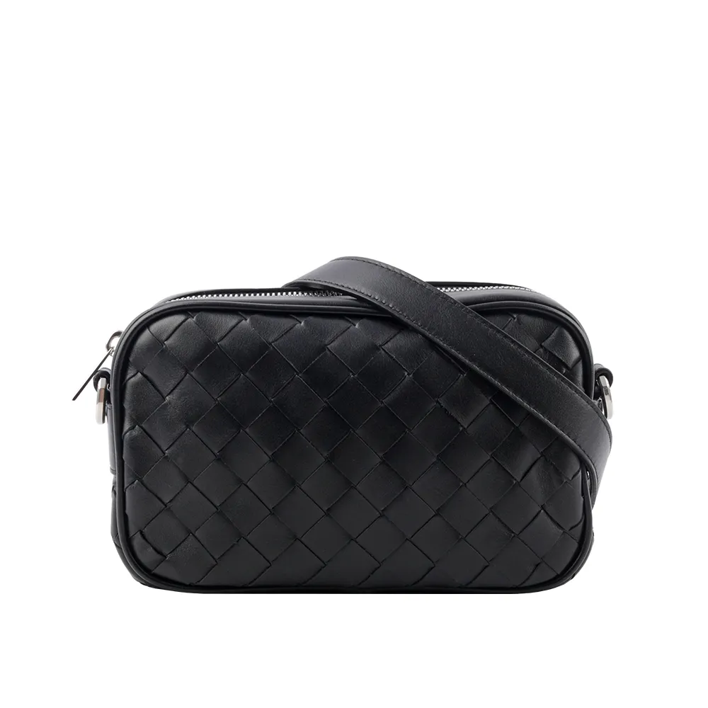 BOTTEGA VENETA Intrecciato BV 小羊皮編織手提/肩背包(黑色) 歷史價格詳細信息