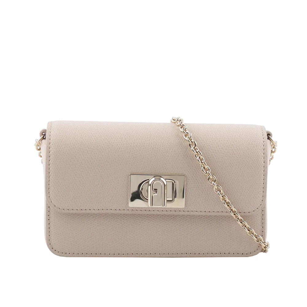 FURLA 1927 拱門轉釦迷你翻蓋鏈帶二用包(白蘭地酒色) BAFKACO ARE000 03B00 歷史價格詳細信息