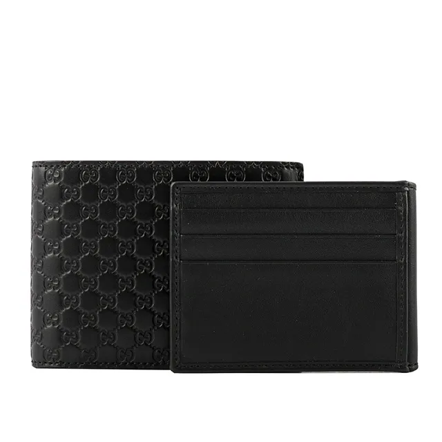 GUCCI Guccissima壓印牛皮對開6卡短夾(深藍色) 260987 BMJ1N 4009 歷史價格詳細信息