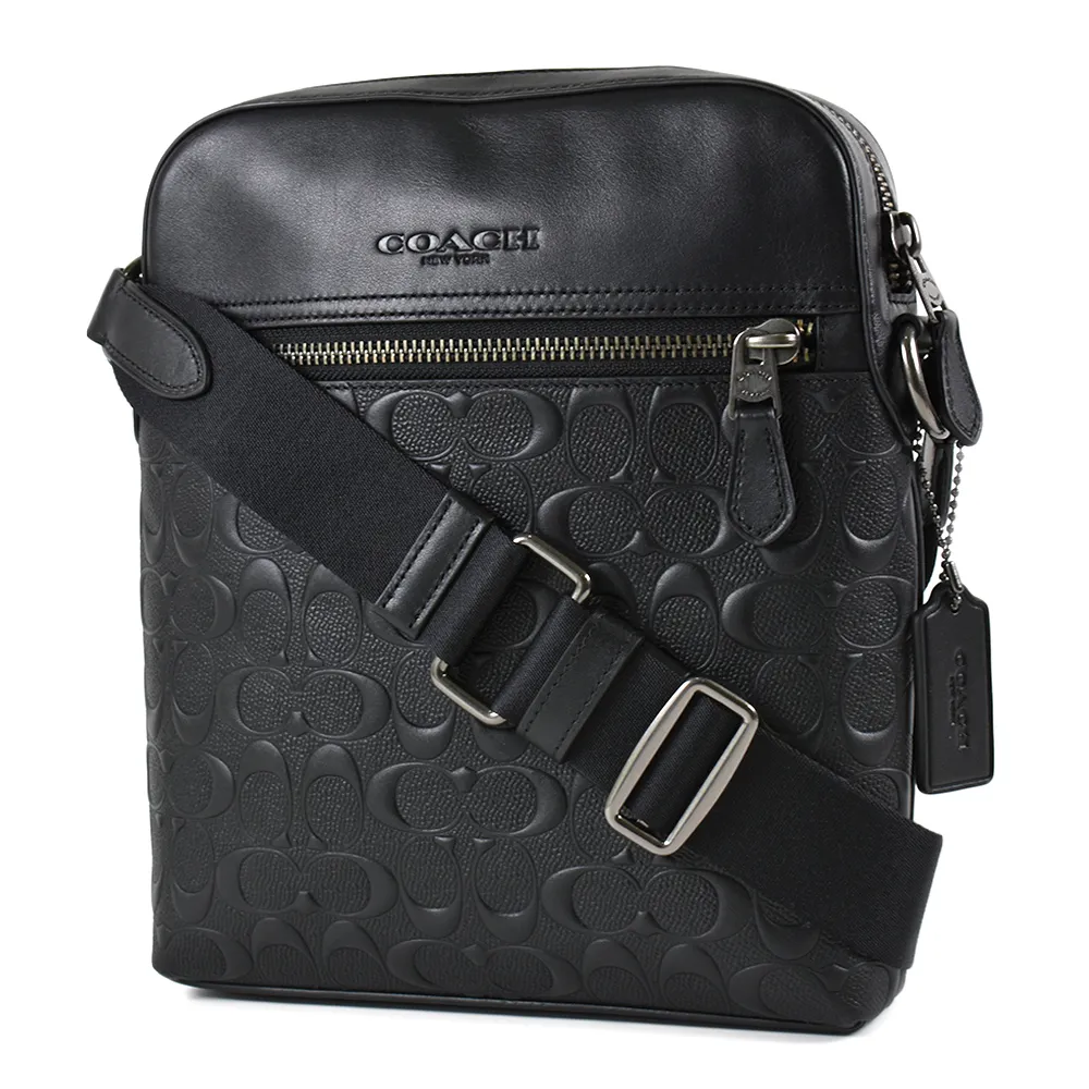 COACH 男款 前後置物荔枝紋皮革電腦/公事包-黑色 歷史價格詳細信息