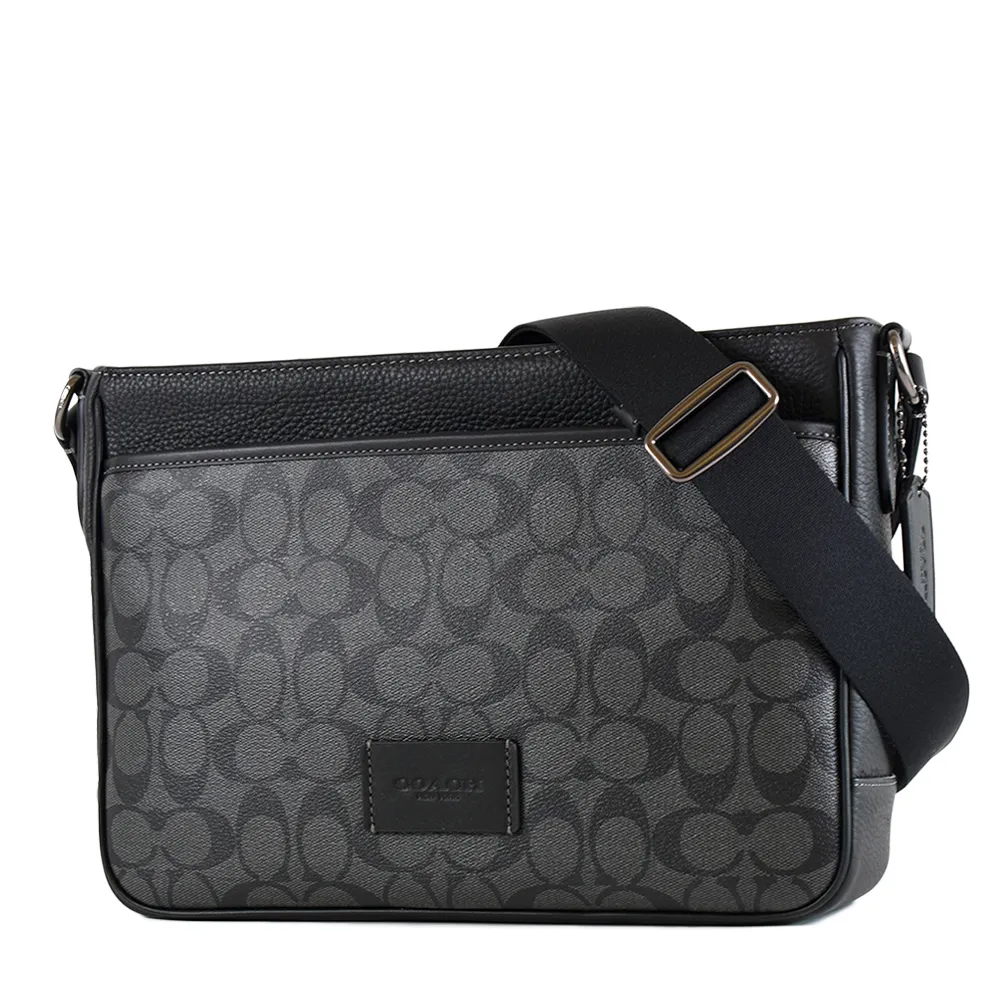 COACH灰褐色鍊飾圖印荔枝紋全皮手掛拉鍊長夾 歷史價格詳細信息