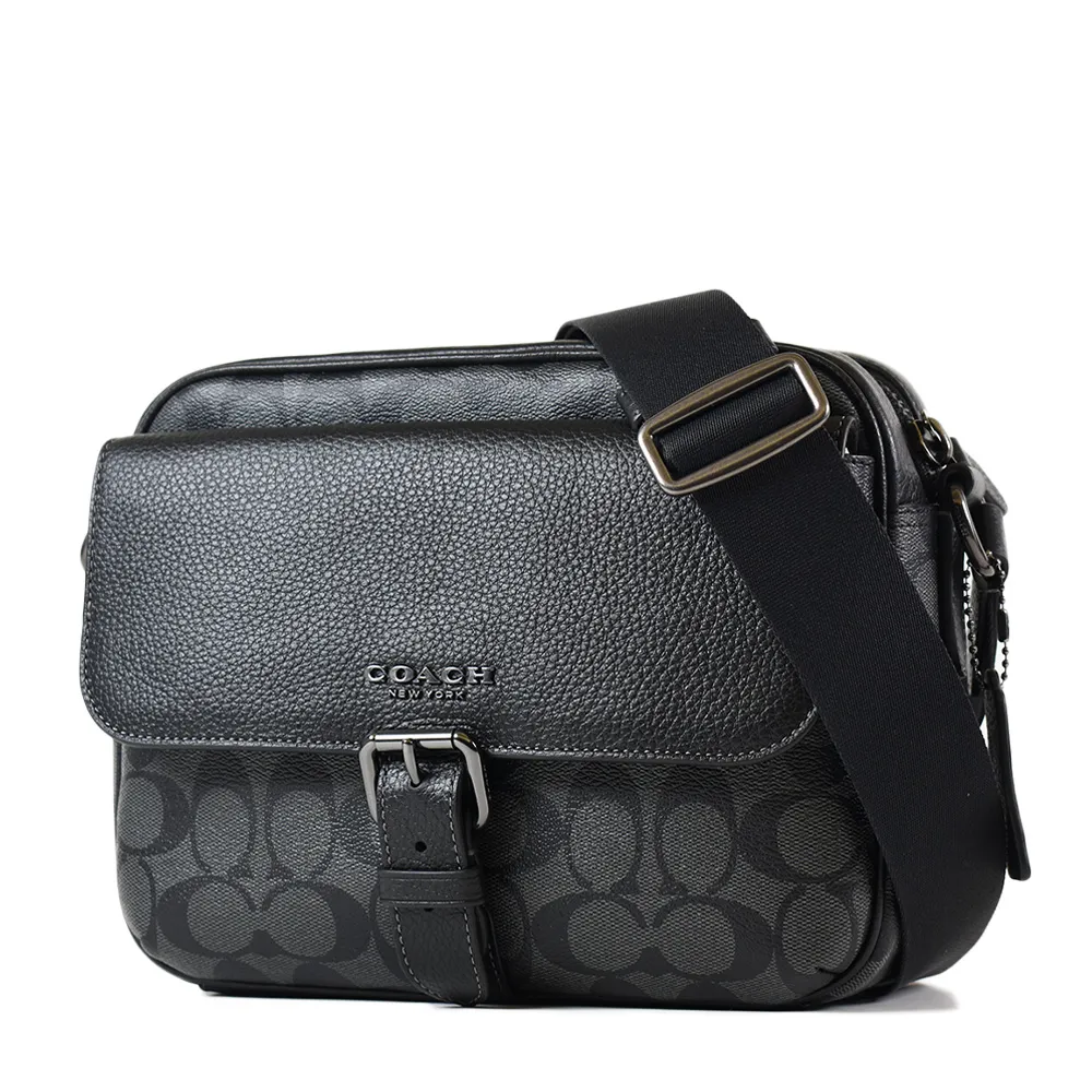 COACH 男款 前後置物荔枝紋皮革電腦/公事包-黑色 歷史價格詳細信息