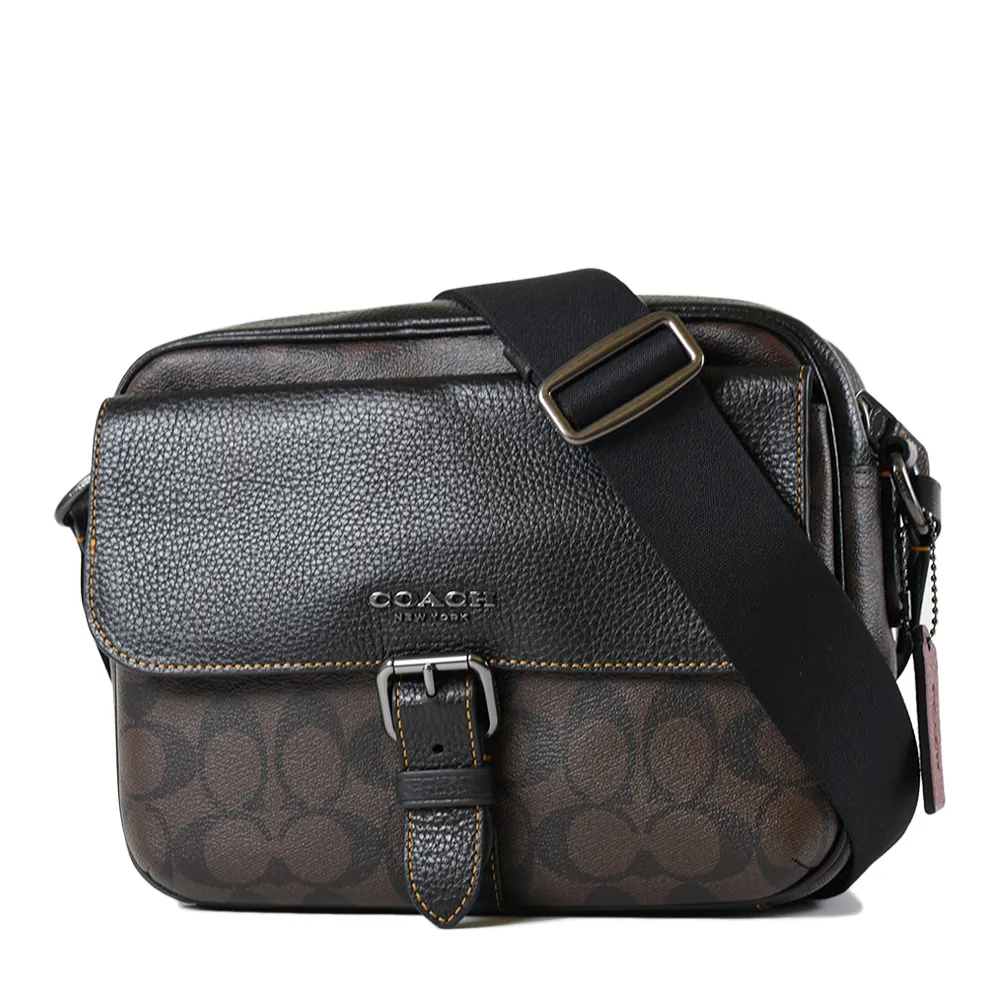 COACH 男款 前後置物荔枝紋皮革電腦/公事包-黑色 歷史價格詳細信息