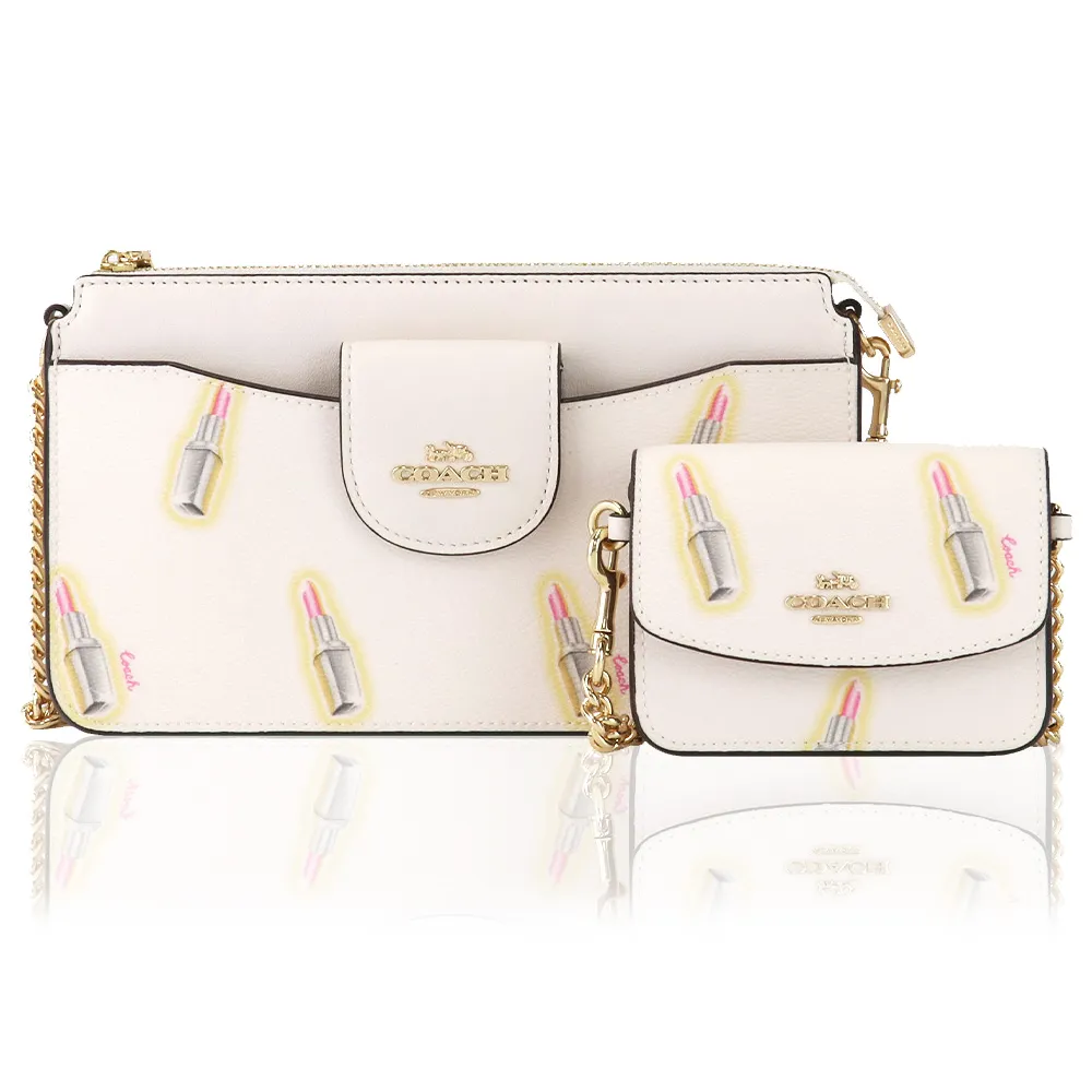 COACH 立體馬車LOGO 斜紋馬車印花PVC斜背包(單寧藍) 歷史價格詳細信息