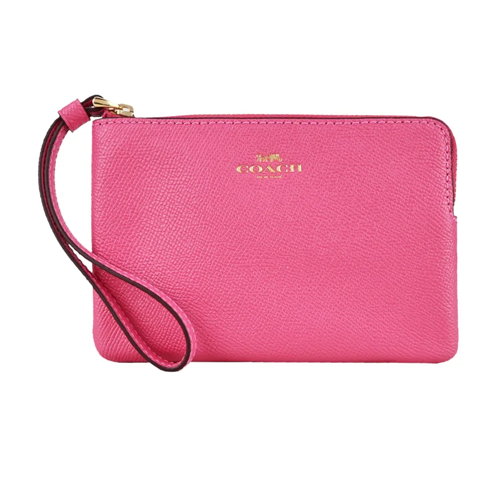 COACH 燙印馬車防刮皮革拉鍊手拿包(皇家藍) 歷史價格詳細信息