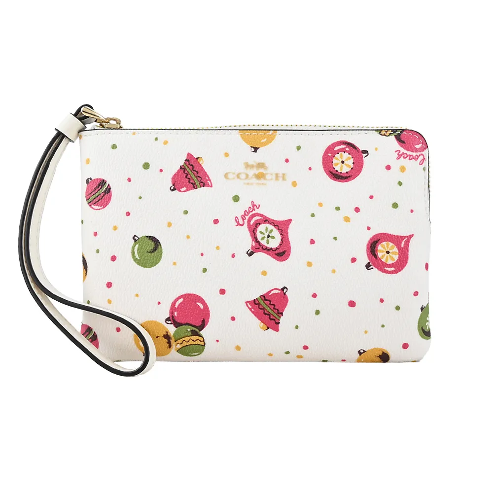 【COACH】經典馬車鈴鐺/聖誕裝飾拉鍊手拿包(任選) 歷史價格詳細信息