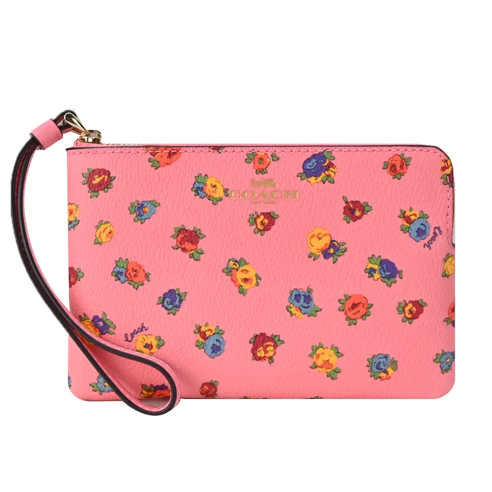 COACH 馬車燙印防刮皮革拉鍊手拿包(黑) 歷史價格詳細信息