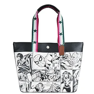 COACH MARVEL 聯名款黑寡婦漫畫風托特包(黑x黃) 歷史價格詳細信息