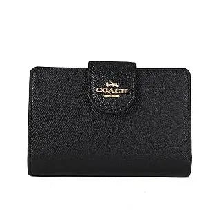 COACH 金色馬車LOGO黑色荔枝紋皮革手拿包(大) 歷史價格詳細信息