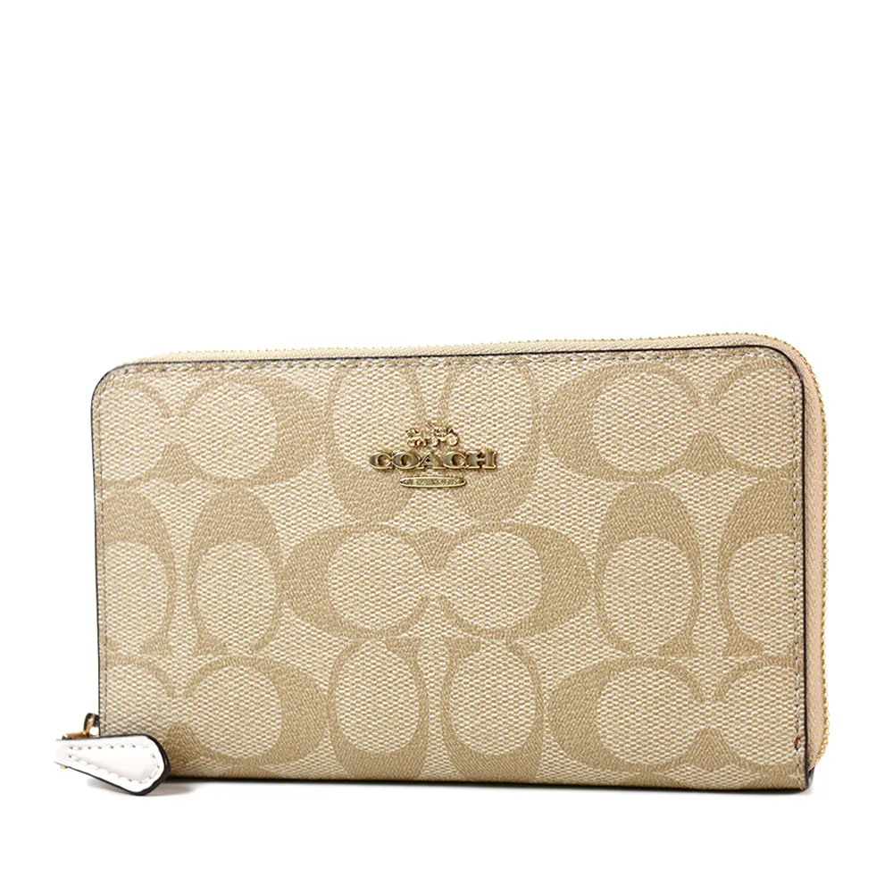 COACH 緹花LOGO防刮拉鍊肩背/斜背二用包-緋紅 歷史價格詳細信息