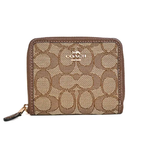 COACH卡其C Logo花印酒紅真皮摺口手掛手機袋長夾 歷史價格詳細信息