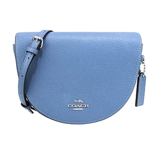 COACH 立體馬車LOGO 斜紋馬車印花PVC斜背包(單寧藍) 歷史價格詳細信息