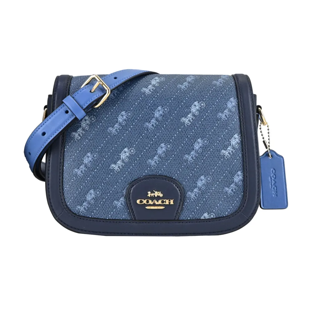 COACH 馬車印花PVC拼接皮革斜背相機包(奶白) 歷史價格詳細信息