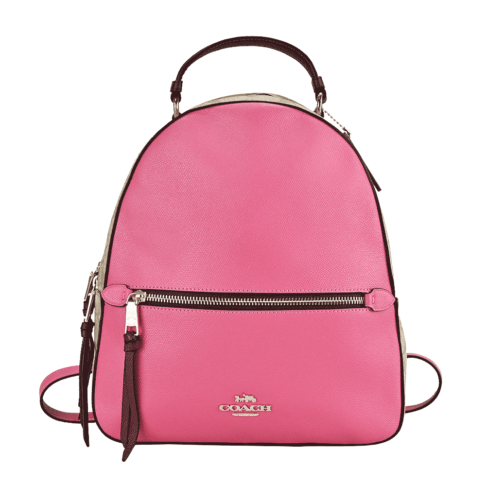 COACH 經典馬車拼接緹花金屬鏈帶斜背風琴包(咖啡紫) 歷史價格詳細信息