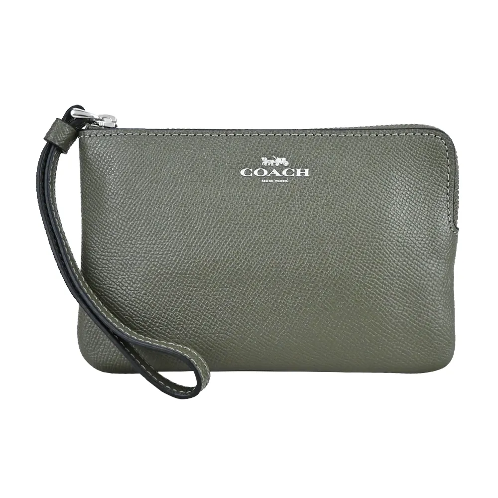 【COACH】防刮皮革馬車手拿包(紅色邊飾) 歷史價格詳細信息