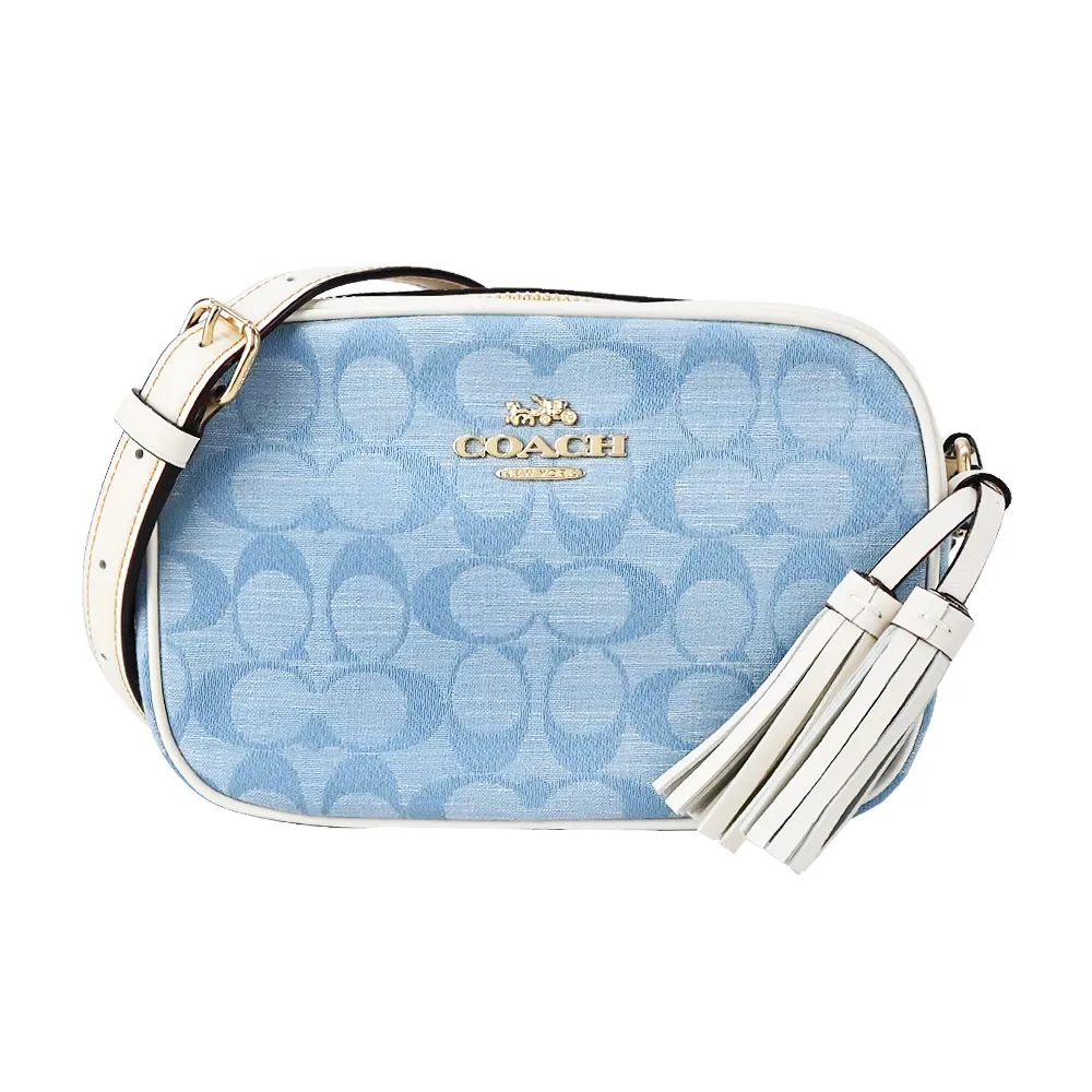 COACH 馬車經典緹花C LOGO托特包(卡其淺藍) 歷史價格詳細信息