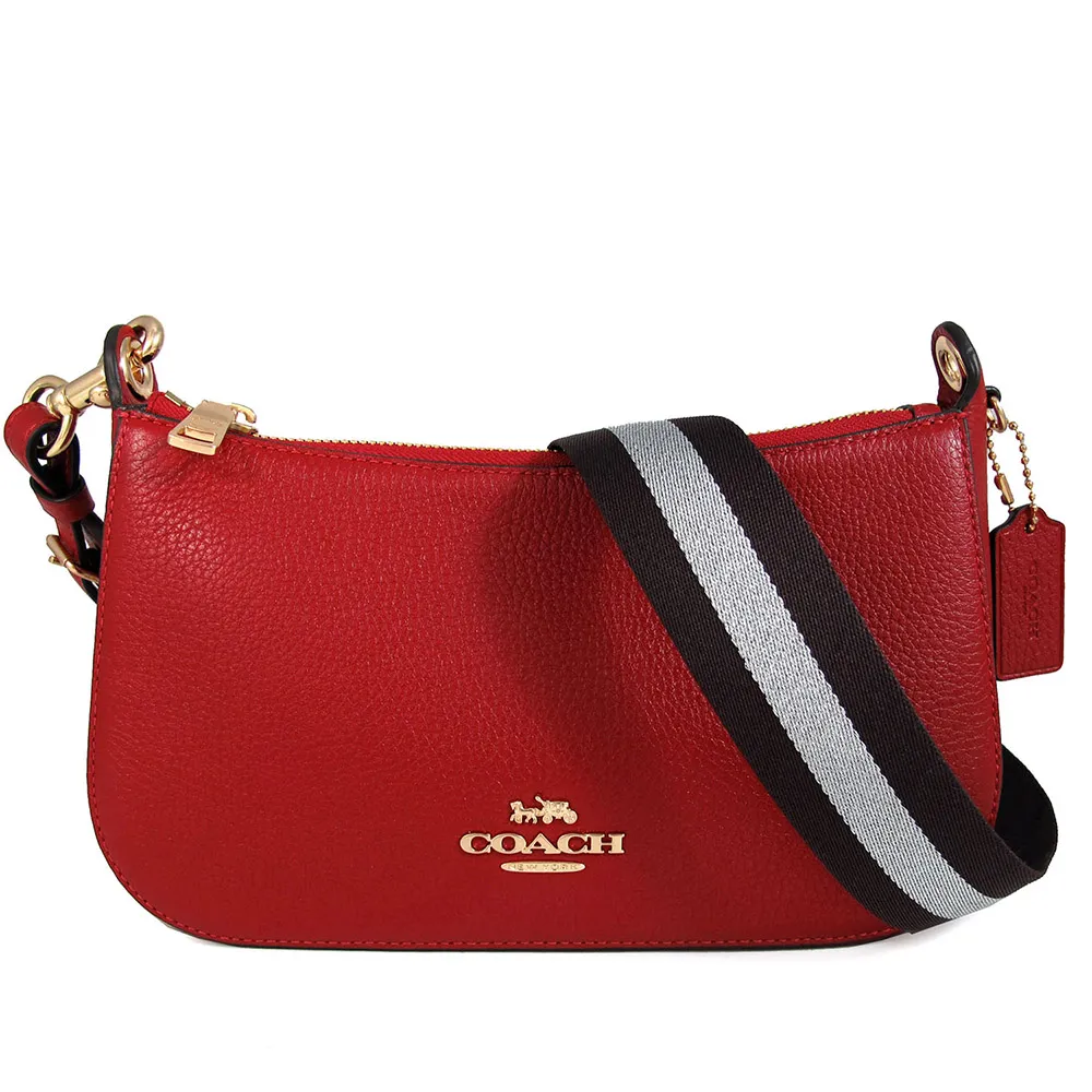 【COACH】紅色皮革牛牛小款手提斜背琴譜包 歷史價格詳細信息