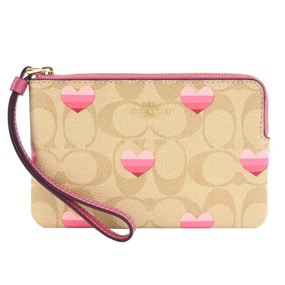 COACH酒紅C Logo平織布皮飾方框前釦袋雙摺短夾 歷史價格詳細信息