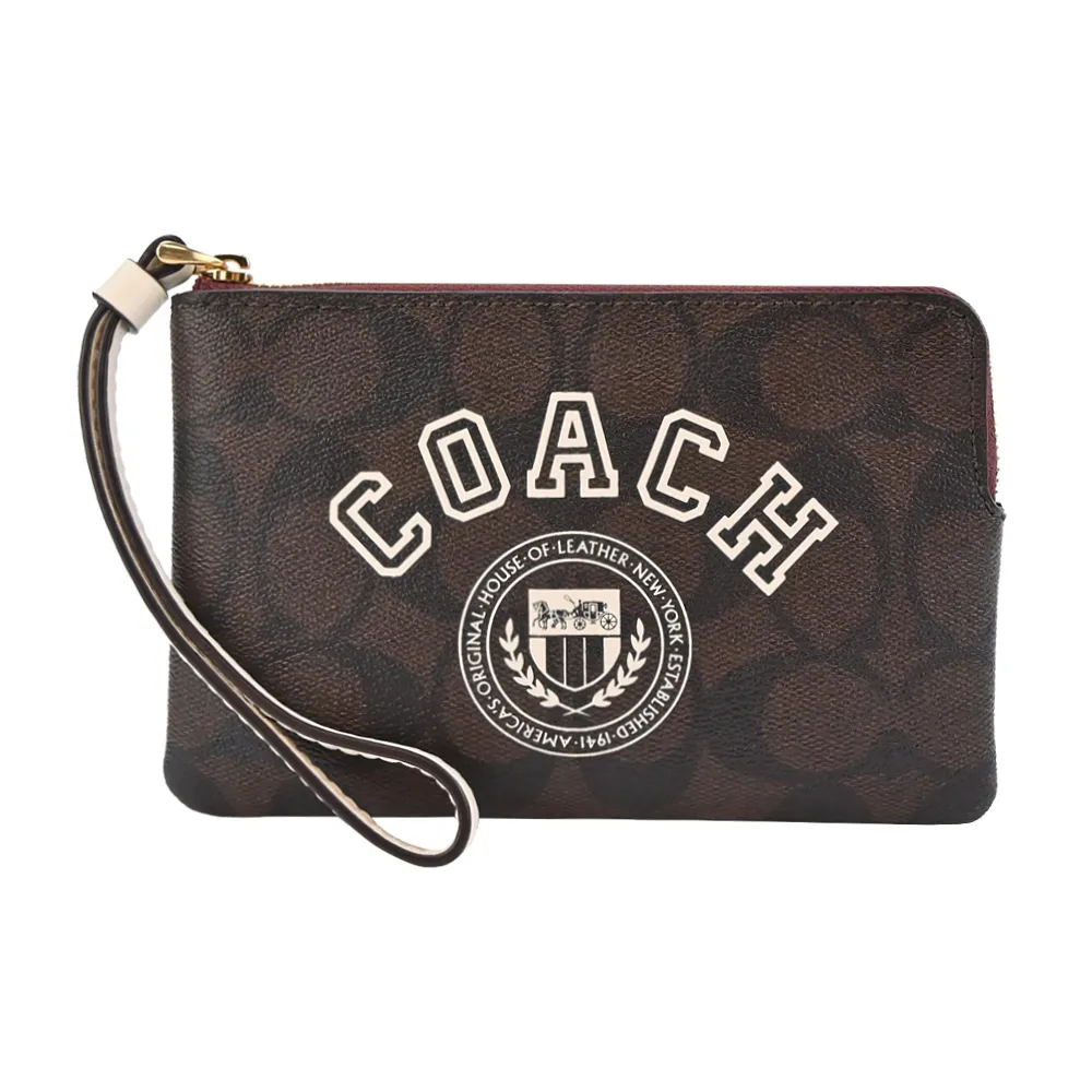 【COACH】學院風牛皮拼接緹花雙層斜背包(二色選) 歷史價格詳細信息