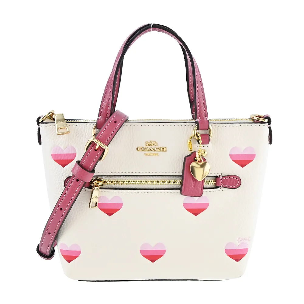 COACH GALLERY 馬車徽章拼貼PVC寬版肩背包(棕紅) 歷史價格詳細信息